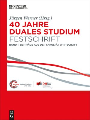 cover image of 40 Jahre Duales Studium. Festschrift